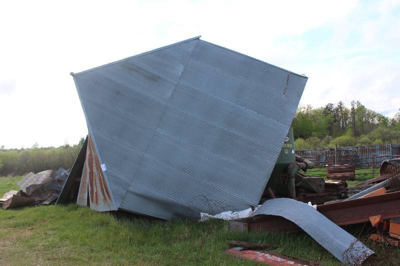 Storage Shed Blown Over, Part of the Work Is Done