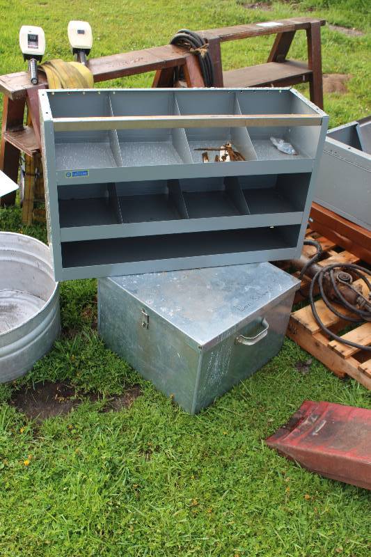 lot 191 image: Lot of (2) Metal Shelf Boxes