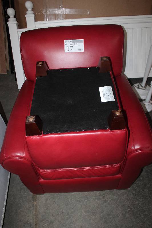 Lot of (2) Including 1) Mitchell GoldBob Williams Leather Recliner AND 1) Foot Stool