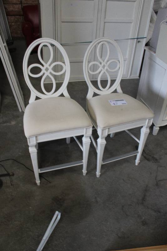 Lot of (2) Dining Chairs White