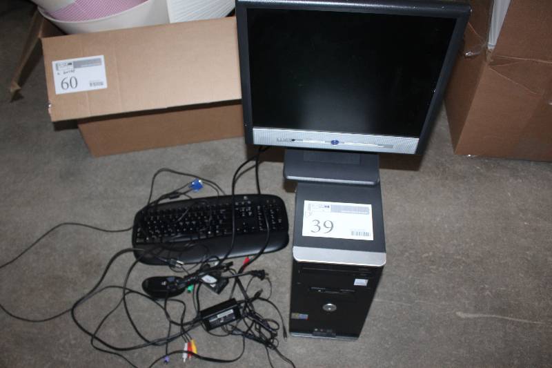 Lot of (3) Electronics Including 1) Keyboard AND 1) Monitor AND 1) Nobilis Desktop Computer
