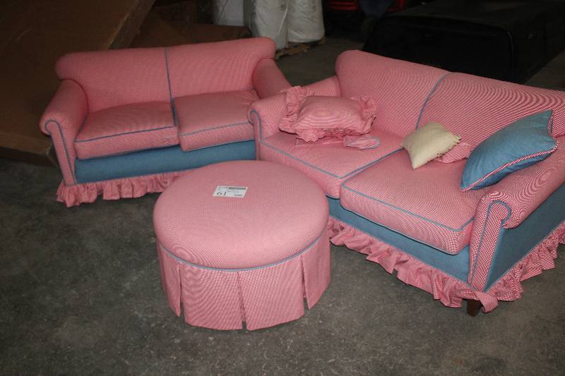 Lot of (3) Furniture Including 2) Sofa AND 1) Stool