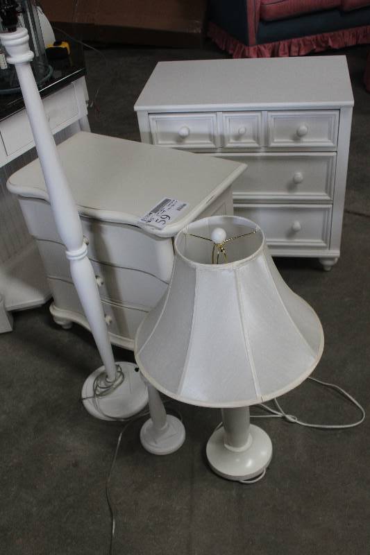 Lot of (5) Furniture Including 2) Dressers AND 3) Lamps