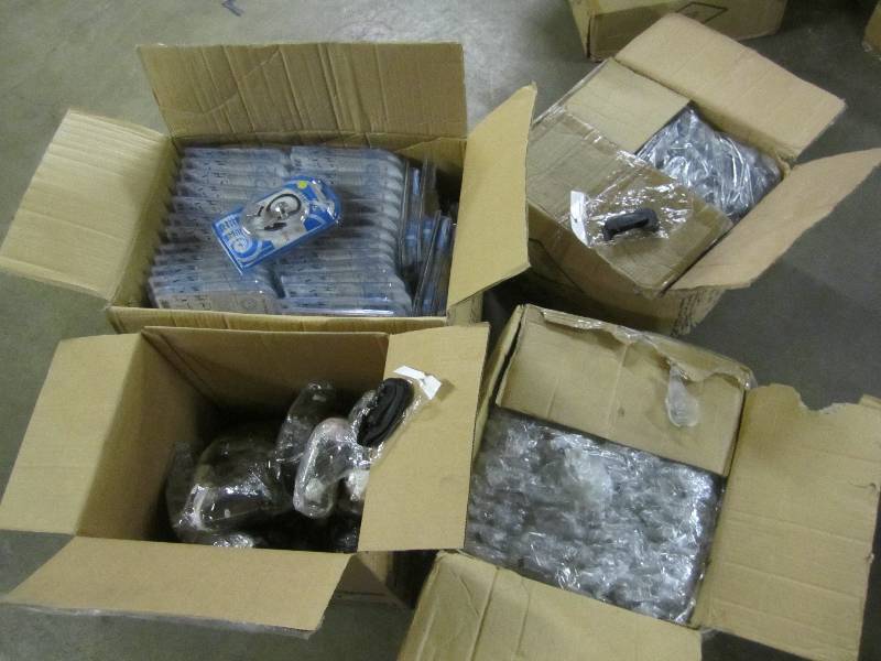 4 boxes of cell phone accessories, ...