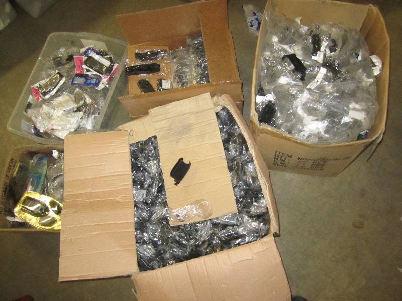 5 cases of cell phone accessories...