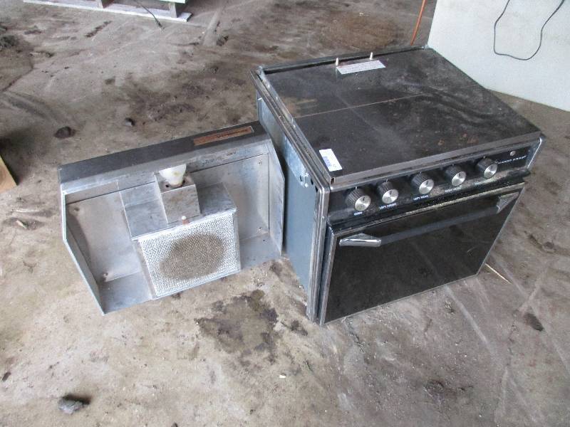 Camper range and hood