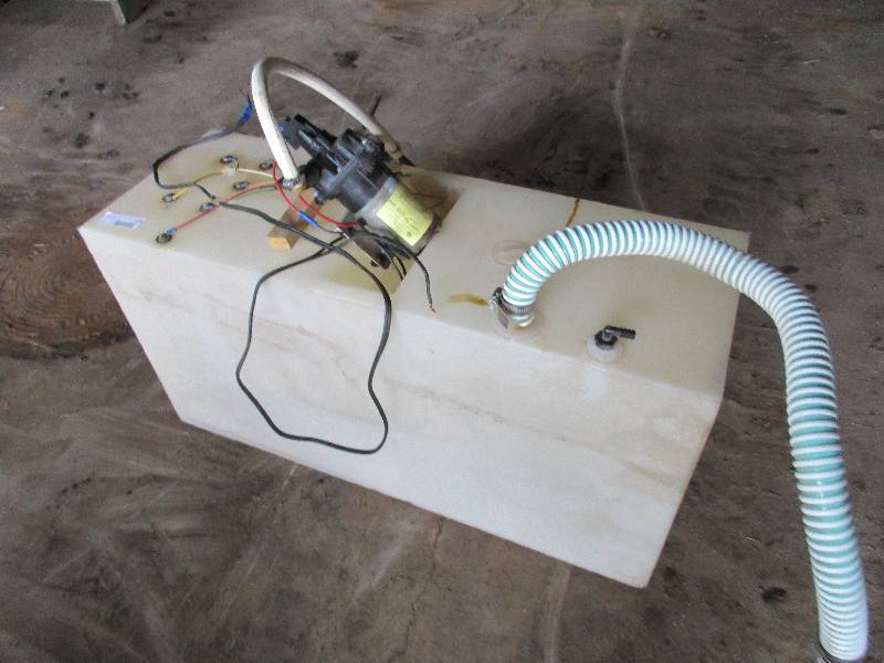 Water tank and pump