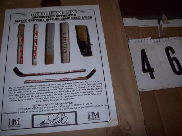 Wayne Gretzky Hall of Fame 12 x15 Framed #247250 Authenticated With Piece of 1982 Game Used Stick