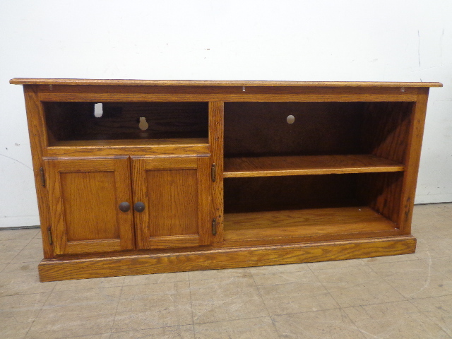 lot 2 image: Wood Entertainment Center