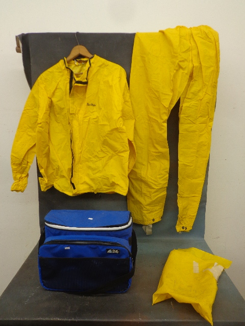 lot 40 image: Rain Coat & Pants With A Arctic Zone cooler