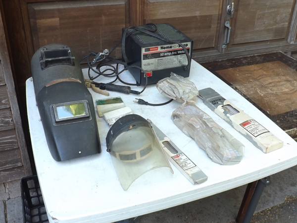 lot 9 image: Large Lot of Welding Supplies, Arc Welder, etc.