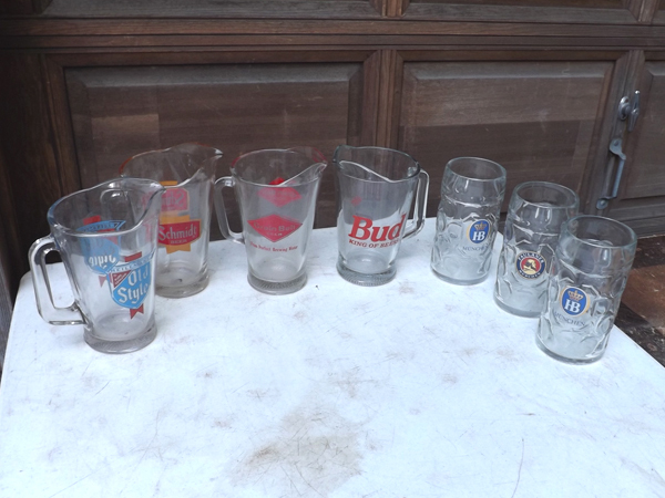 lot 20 image: Lot of Vintage Beer Pitchers etc.