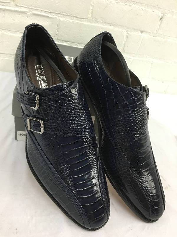 lot 59 image: Stacy Adams Mens Croc Embossed Buckle Shoe size 9m retail $109