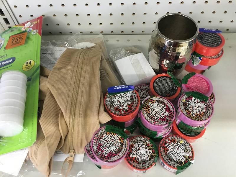 lot 355 image: nail polish removers,scrub pads and more