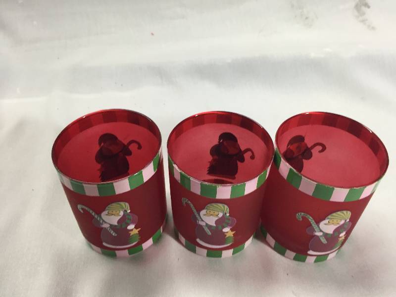 lot 73 image: 3 - Santa Clause Candle Holders