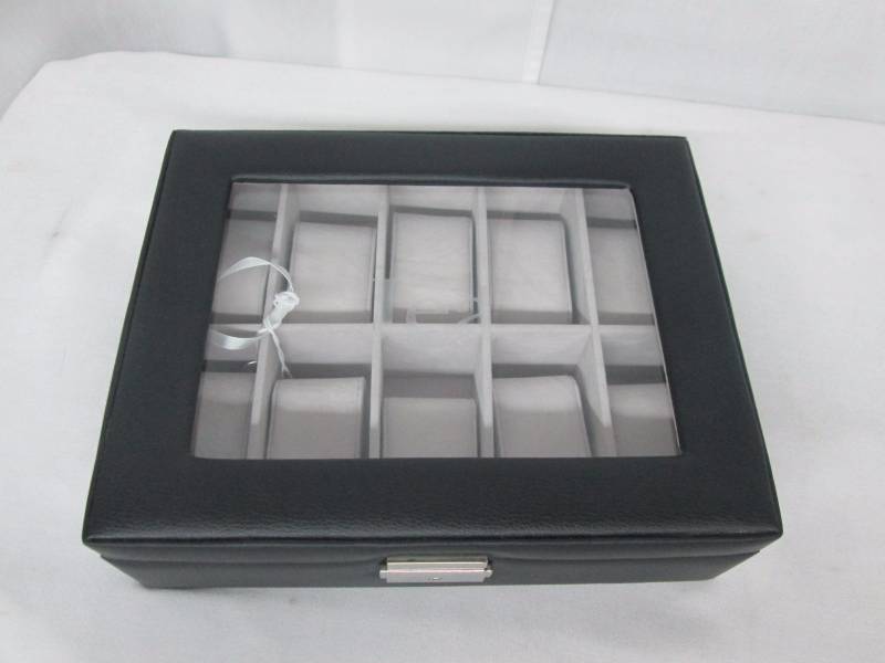 lot 61 image: Leather Personalized Monogram Watch Box