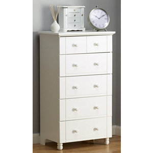 lot 10 image: Alcove 5-Drawer Chest - White