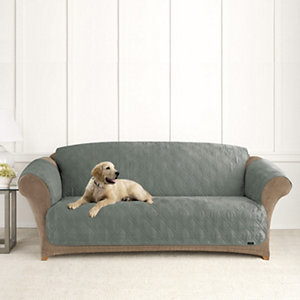 lot 43 image: Sure Fit Microfiber Nonskid Pet Sofa Cover