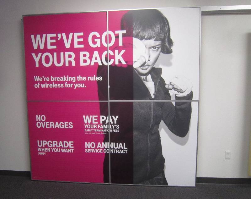 4 SQUARE DISPLAY MAGNETIC HANGING BOARDS-TOTAL SIZE IS 82