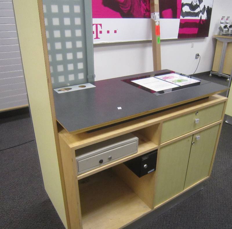 Cabinet Desk 45x25 With Built In Safe And Cash Drawer T Mobile