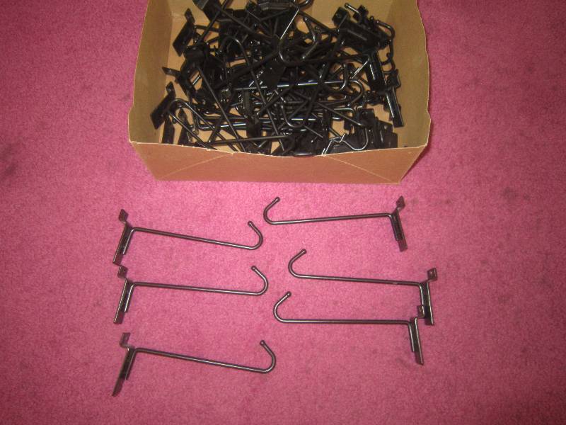 66 BLACK  SLAT WALL HOOKS