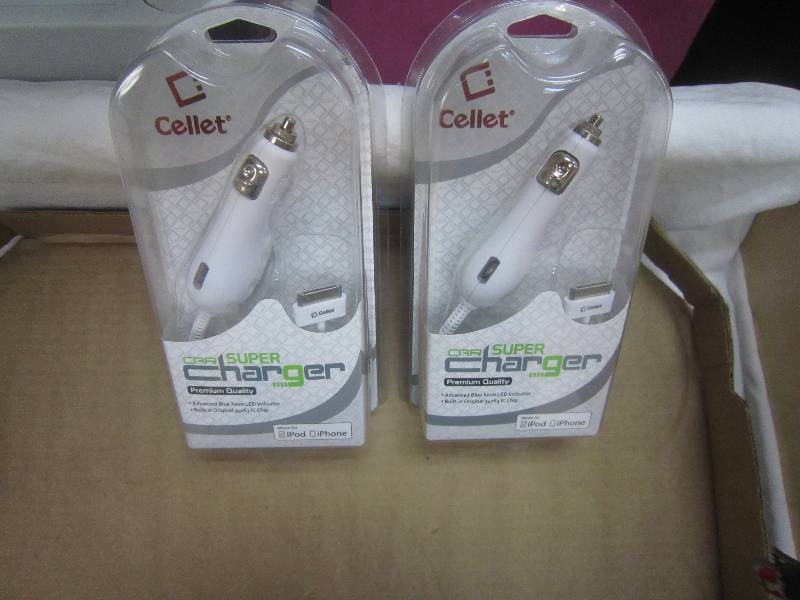 2 NEW CELLET CHARGERS FOR IPHONES AND IPODS