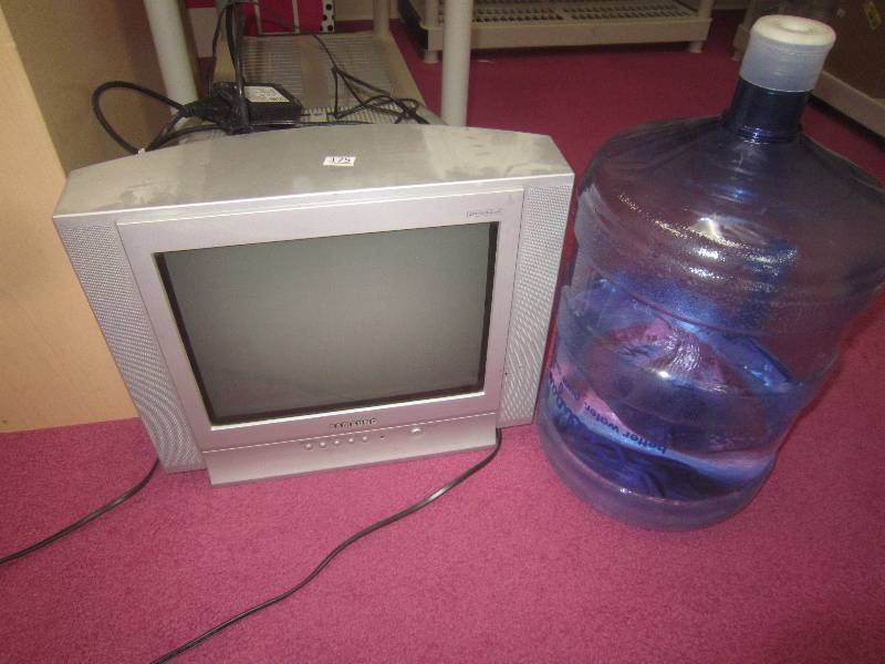 SAMSUNG SECURITY MONITOR -DYNA FLAT, PARTIAL JUG OF WATER FOR WATER COOLER