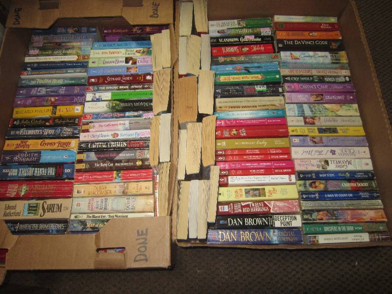 2 LARGE BOXES OF PAPER BACK BOOKS