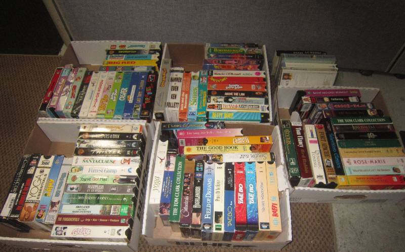 LARGE SELECTION OF VHS AND CASSETTE BOOKS