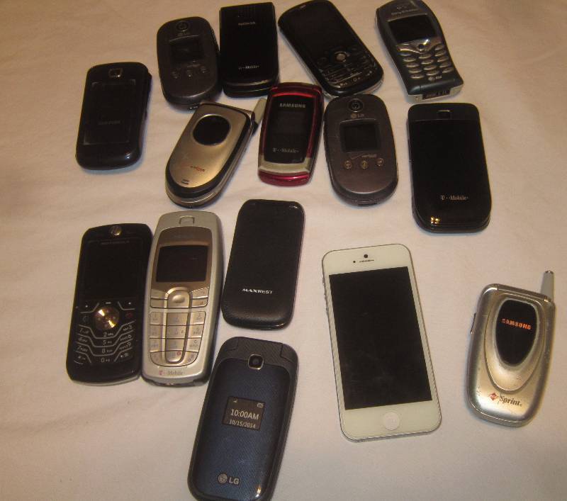 From a T-MOBILE STORE 15 PHONES (OLDER)