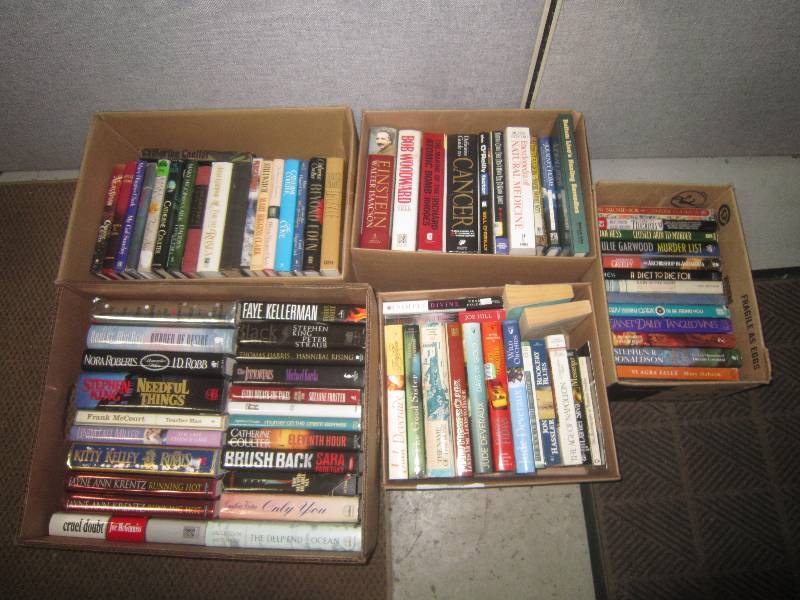 LOT OF BOOKS-5 BOXES