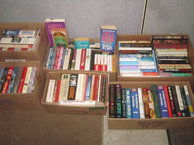 LOT OF 6 BOXES OF BOOKS