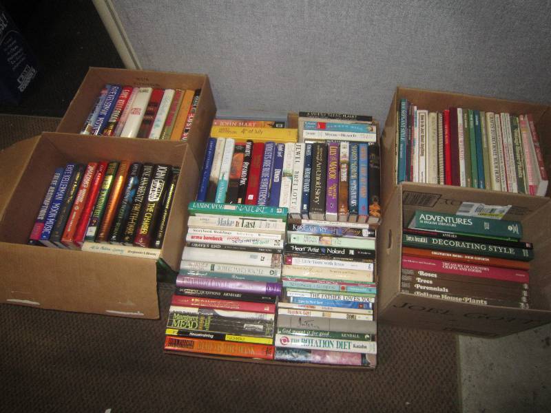 LOT OF 6 BOXES OF BOOKS