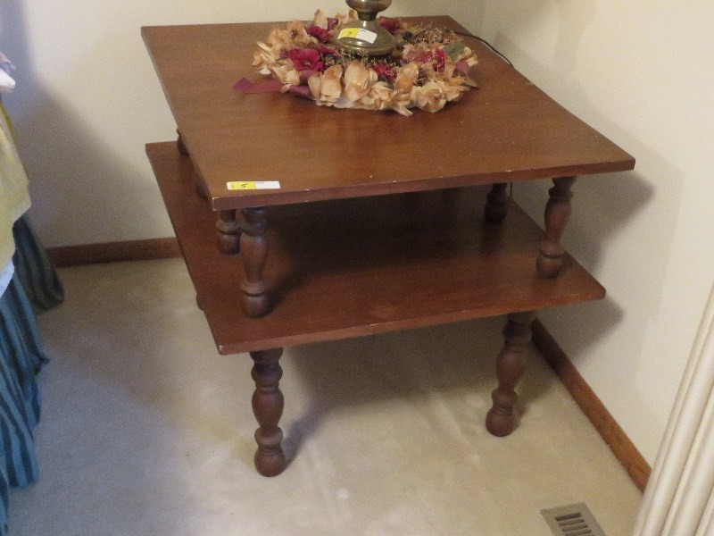 Vintage Wood End Table