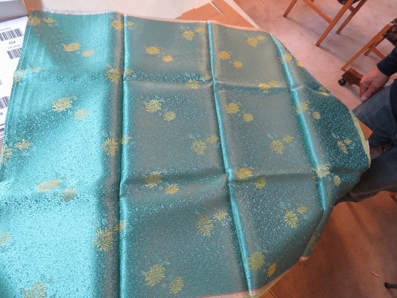 Vintage 1960s Hong Kong Silk Fabric