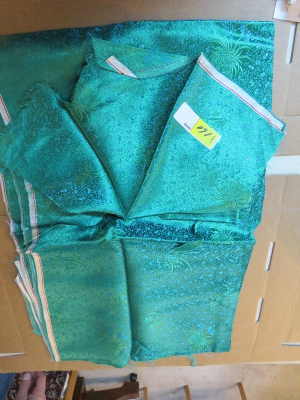 Vintage 1960s Hong Kong Silk Fabric