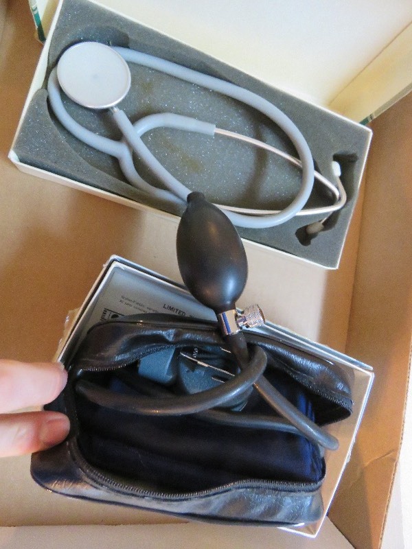 Blood Pressure Cuff and Stethoscope