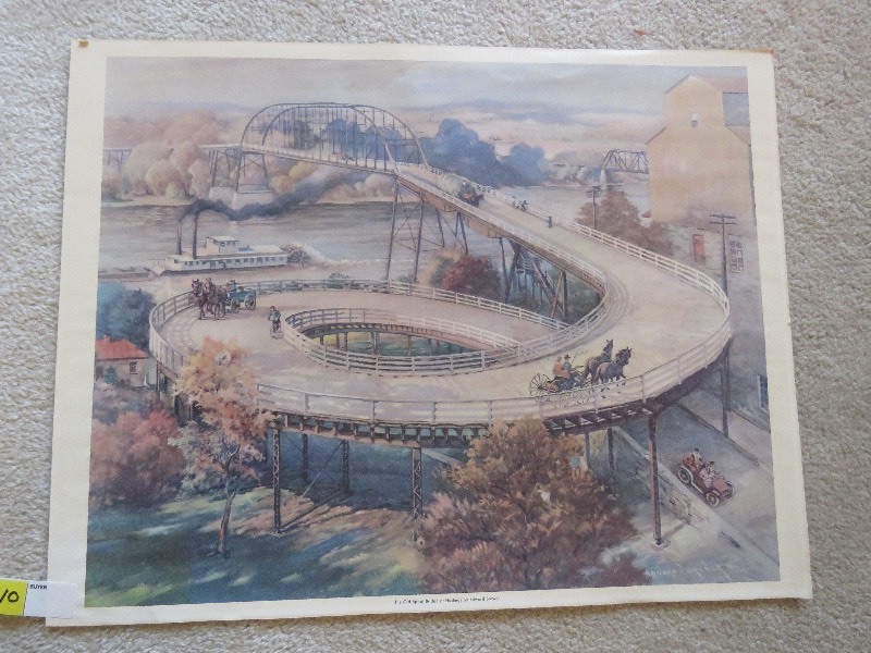 The Old Spiral Bridge at Hastings Print
