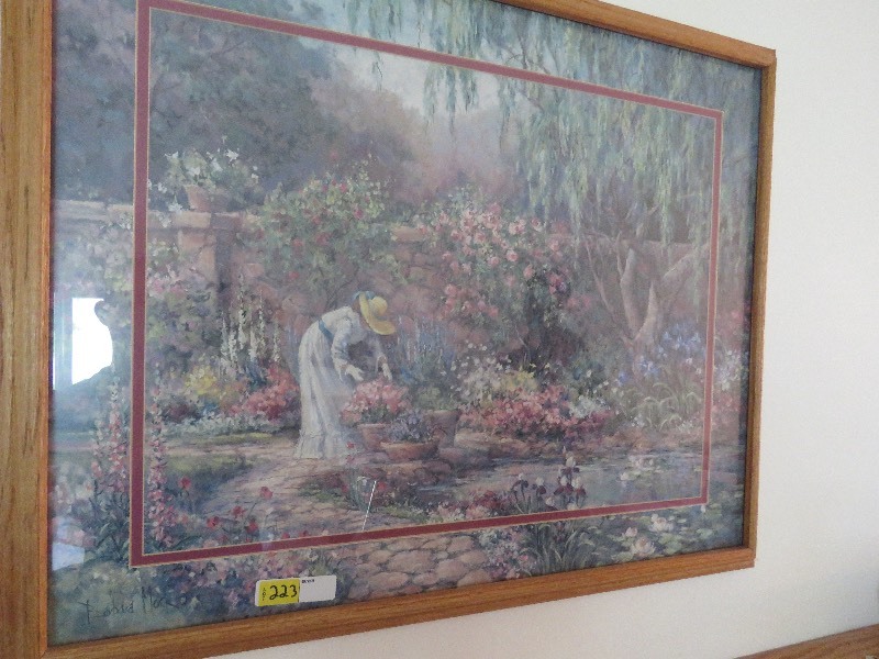 Framed Victorian Scene Print