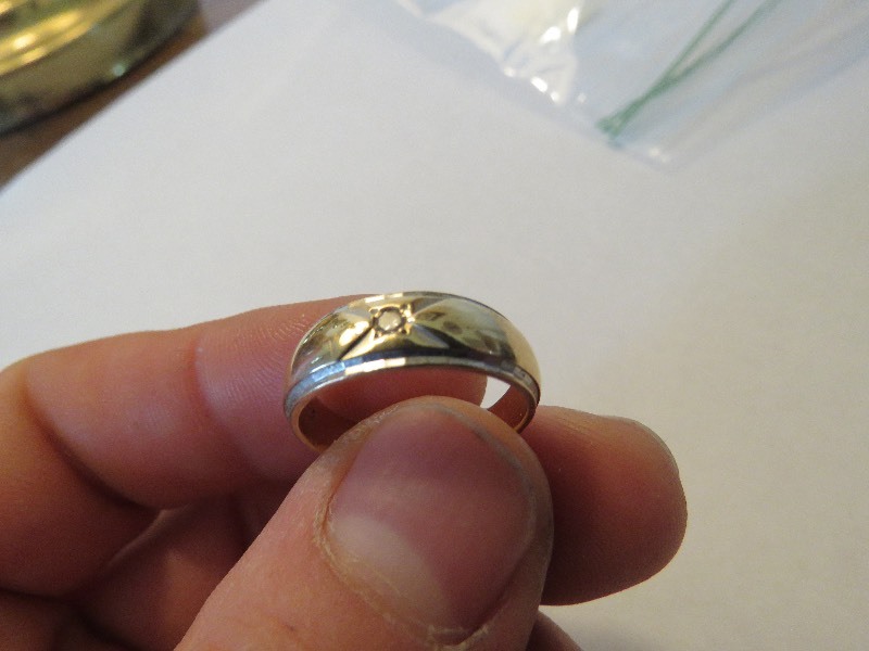Mens 14K Diamond Ring