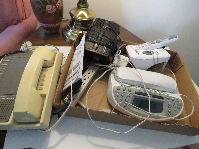 3 Telephones & Cassette Recorder