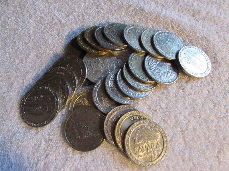 Bag of $1 Casino Tokens