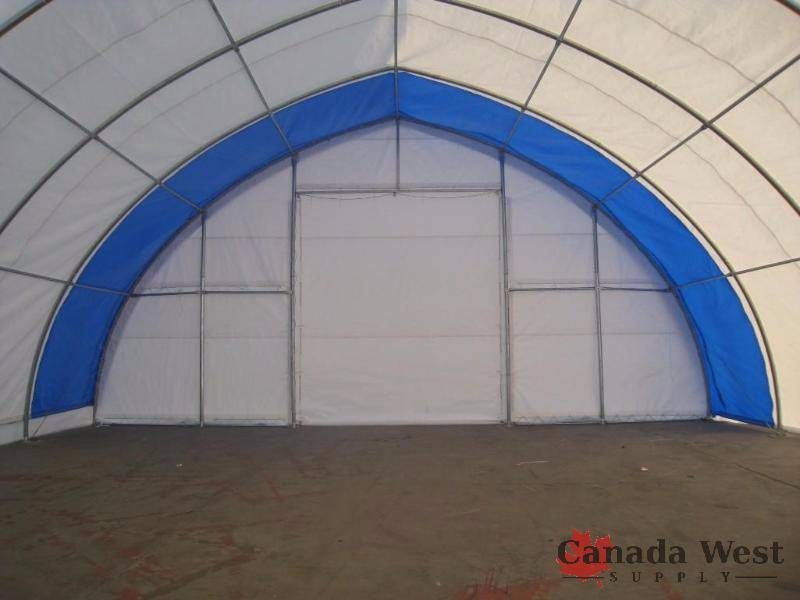 lot 8 image: NEW 40X80X22 PEAK DESIGN STEEL FRAMED FABRIC BUILDING