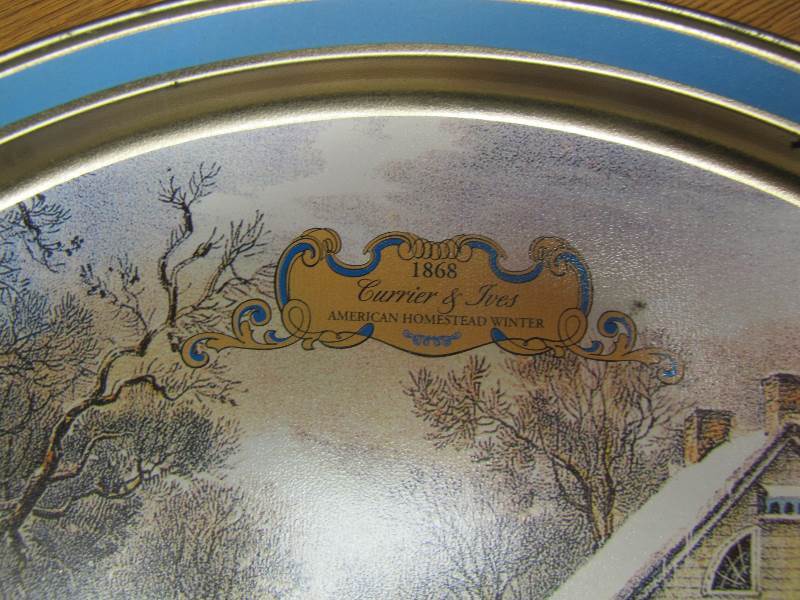 Currier & Ives Tin & Post Grape Nuts