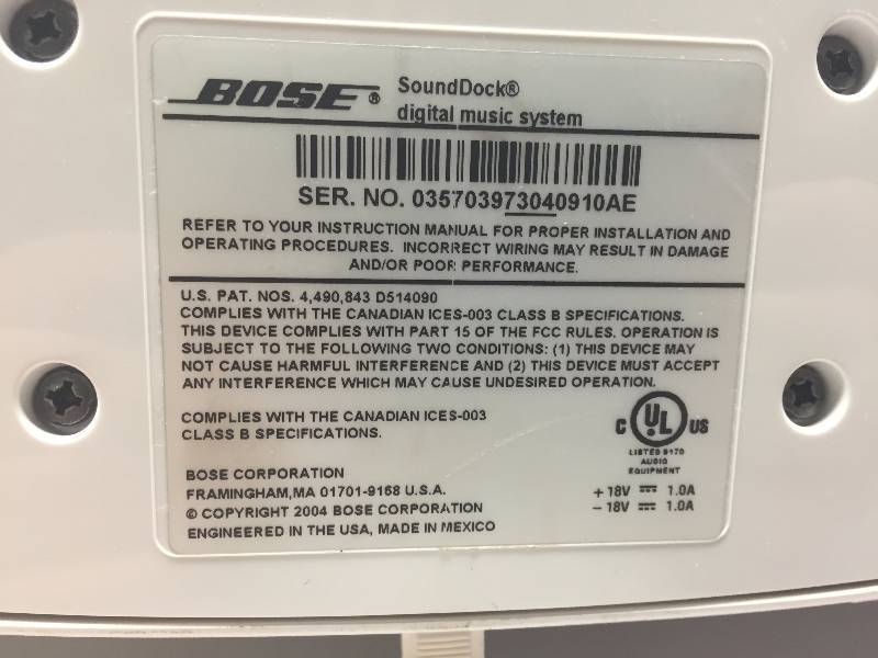 BOSE SOUND DOCK, DIGITAL MUSIC SYSTEM