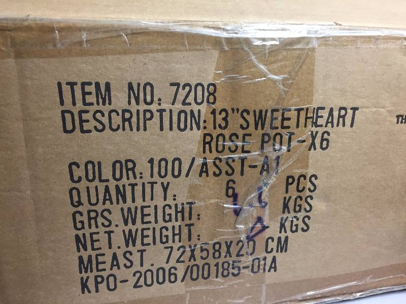 SWEET HEART ROSE POT 6 PCS