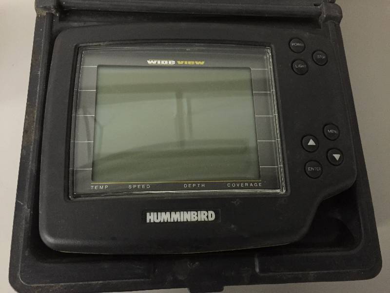 HUMMINGBIRD WIDE VIEW FISH FINDER, ATTWOOD MINNOW AIR V450