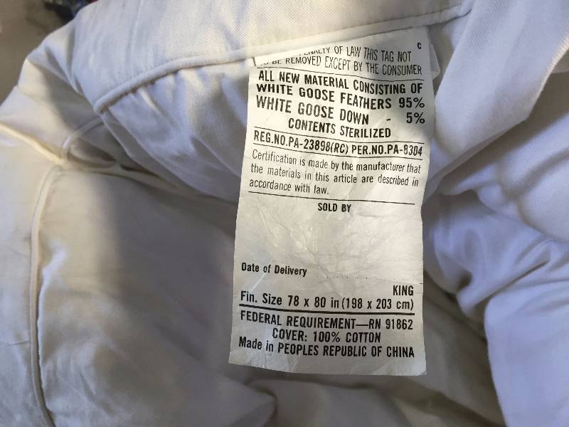 KING SIZE DOWN COMFORTER