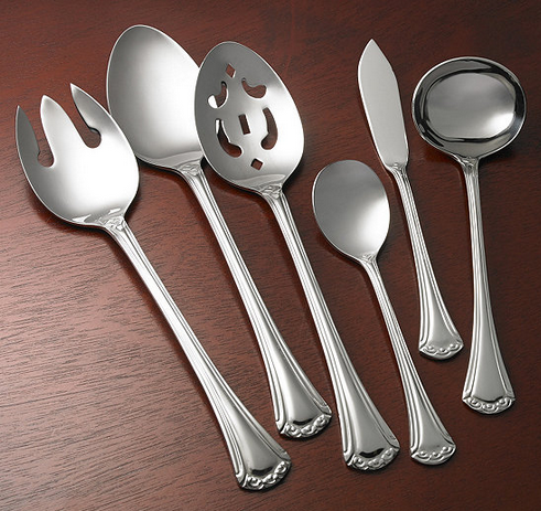lot 23 image: McLeland Design Excelsior 46-Pc. Monogram 1820 Stainless Steel Flatware Set - Marked S