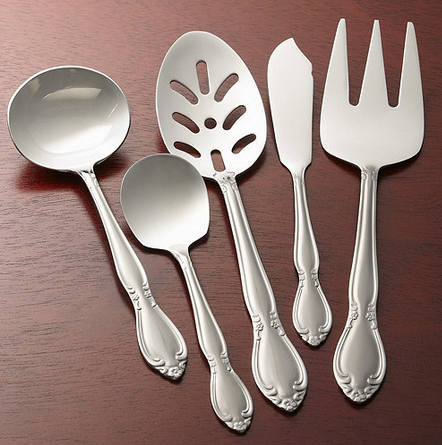 lot 34 image: alcove Rose 66-Pc. Monogrammed Flatware Set - Marked G